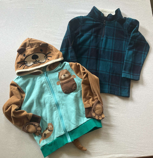 4T Sweatshirt Bundle (Otter and Fleece Sweatshirts), Kids 4/4T