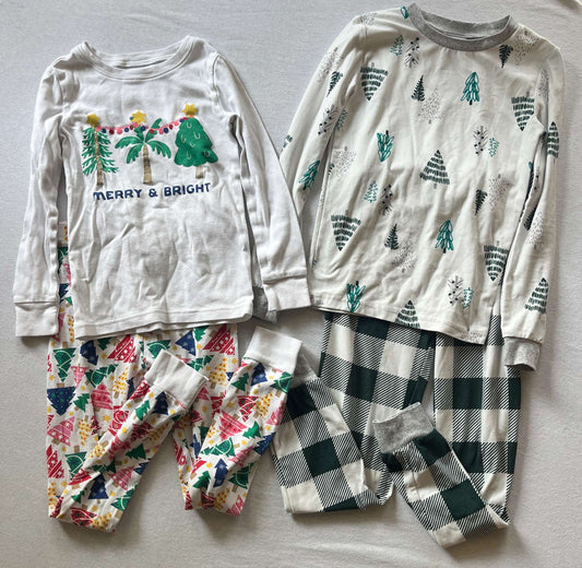 6T Christmas Pajama Bundle - 2 Two piece Sets, Kids 6/6X