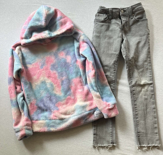 Girls Sweatshirt and Jeans Outfit, Size 7, Kids 7