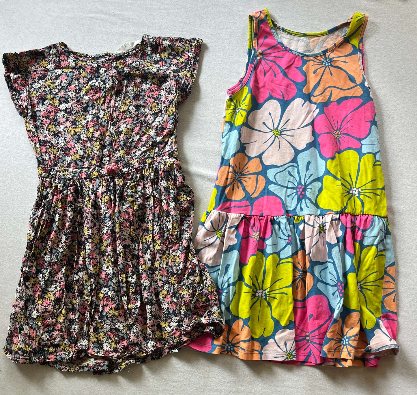 Girls Size 7-8 Flowers Dress Bundle (H&M and George), Kids 7