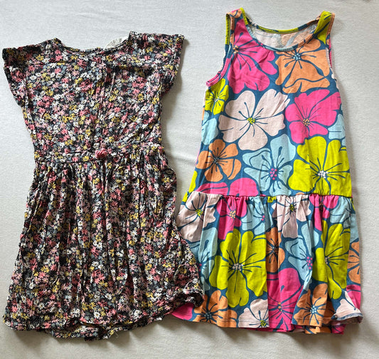 Girls Size 7-8 Flowers Dress Bundle (H&M and George), Kids 7
