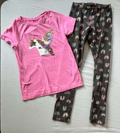 Girls Unicorn/Rainbow Outfit, Size 7-8, Kids 7