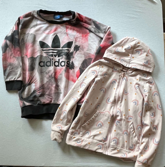 Girls Sweatshirt Bundle, Size 7-8 Adidas and Mumu Coco, Kids 7