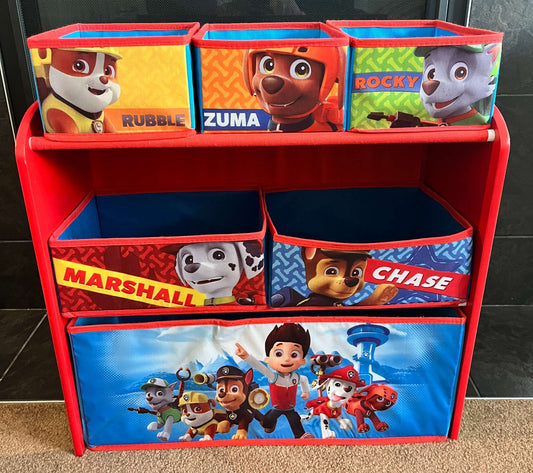 Paw Patrol Shelf with 6 bins