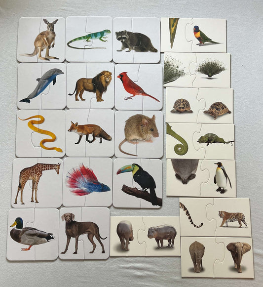 22 Two-Piece Animal Puzzles,