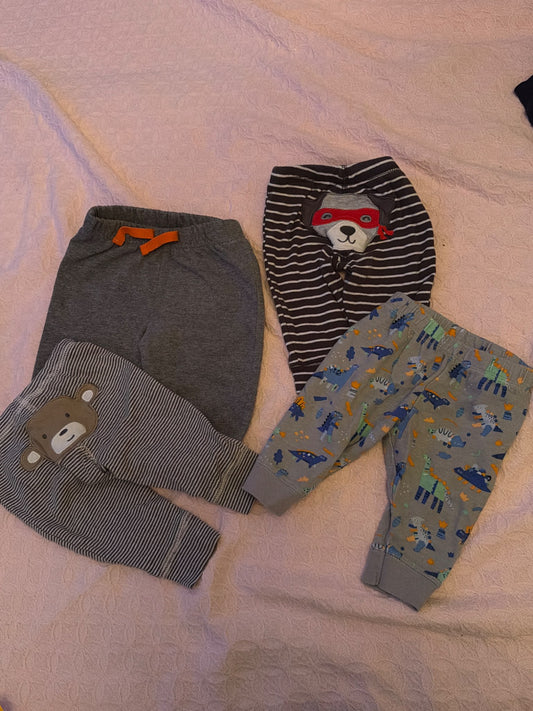 4 pairs of pants lot, Kids 3 Month (0-3M)
