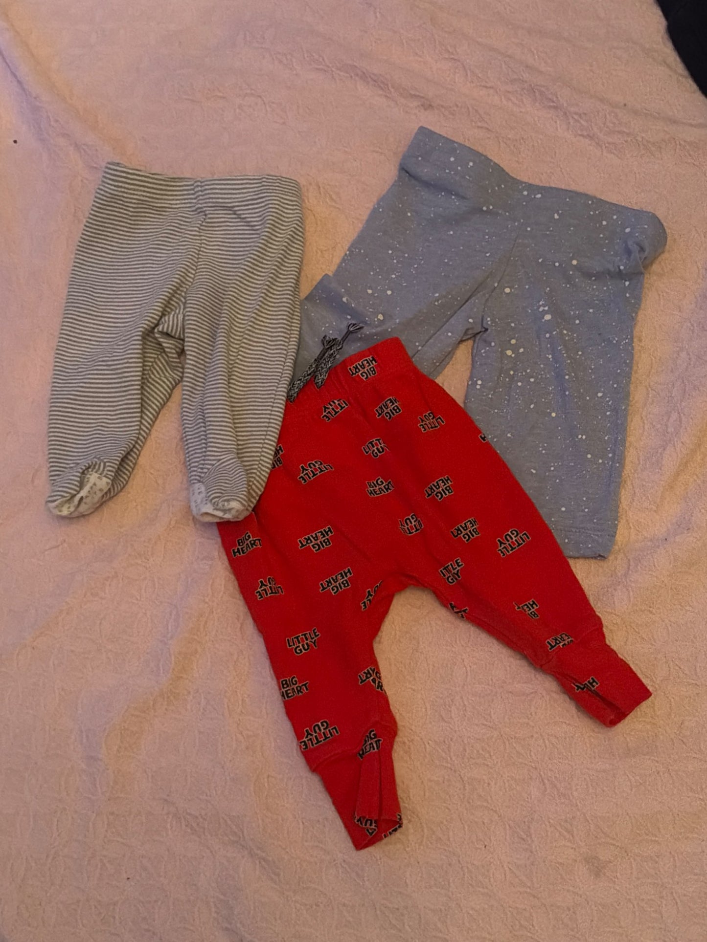 3 pairs Pants mixed lot, Kids 3 Month (0-3M)