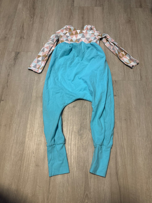 Little Monster Blue and Multicolour top Jumpsuit , Kids 4/4T