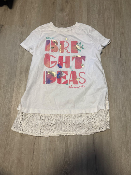 Abercrombie Kids 13/14 White Shirt with Lace Bottom , Kids 14