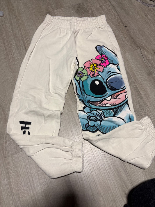 Zara Disney Stitch 11-12 White Sweatpants , Kids 12