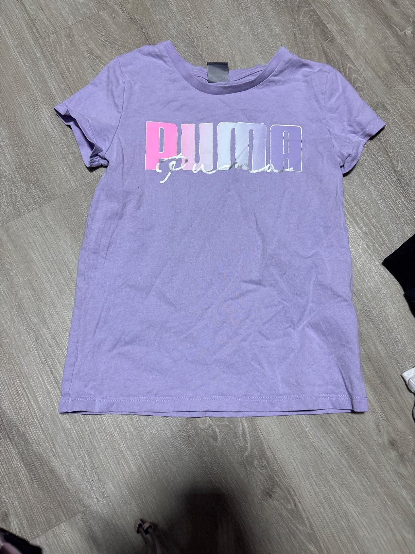 Puma Purple Shirt with Logo Size 8, Kids 8