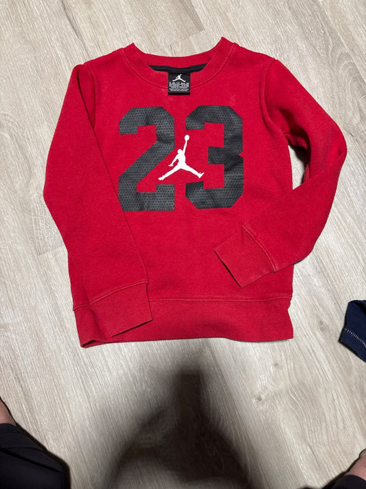 Jordan “23” Red Crew Sweatshirt Size 4, Kids 4/4T