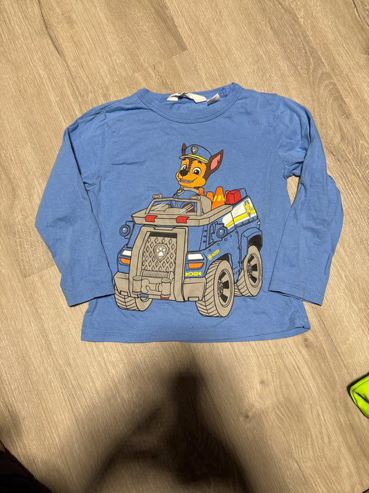 H&M Paw Patrol Chase 3-4 Long Sleeve , Kids 3T