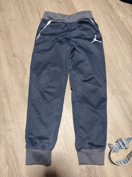 Jordan Grey/Blue Trackpants Size 6, Kids 6/6X