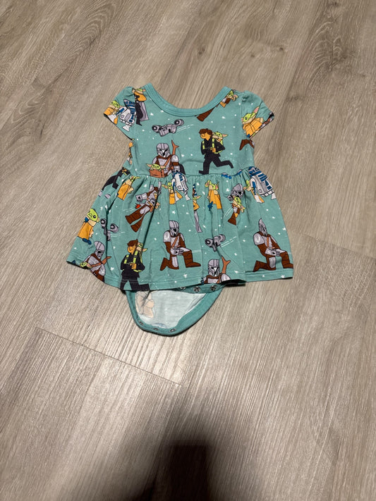Little Sleepies Star Wars 0-3M Dress with Snaps , Kids 3 Month (0-3M)