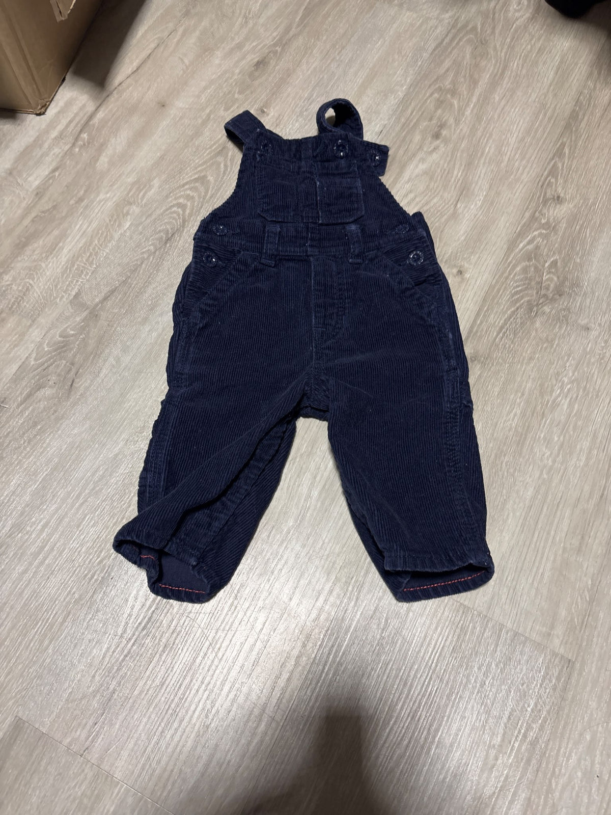 Gap Navy Blue Cord Overalls 3-6M , Kids 6 Month (3-6M)