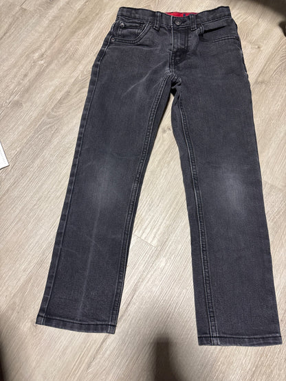 Levi Grey Jeans with Adjustable Waist Size 7, Kids 7