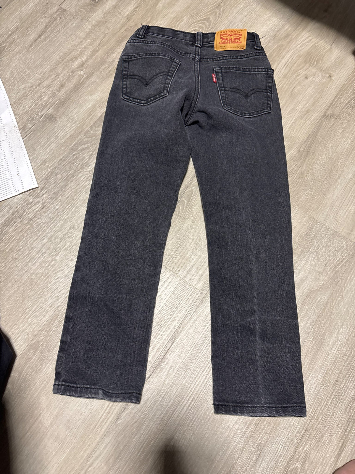 Levi Grey Jeans with Adjustable Waist Size 7, Kids 7