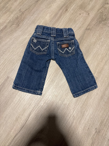 Wrangler Girls Floral Jeans 3-6M, Kids 6 Month (3-6M)