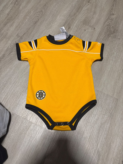 NHL Boston Bruins Yellow onesie 12M, Kids 12 Month (9-12M)
