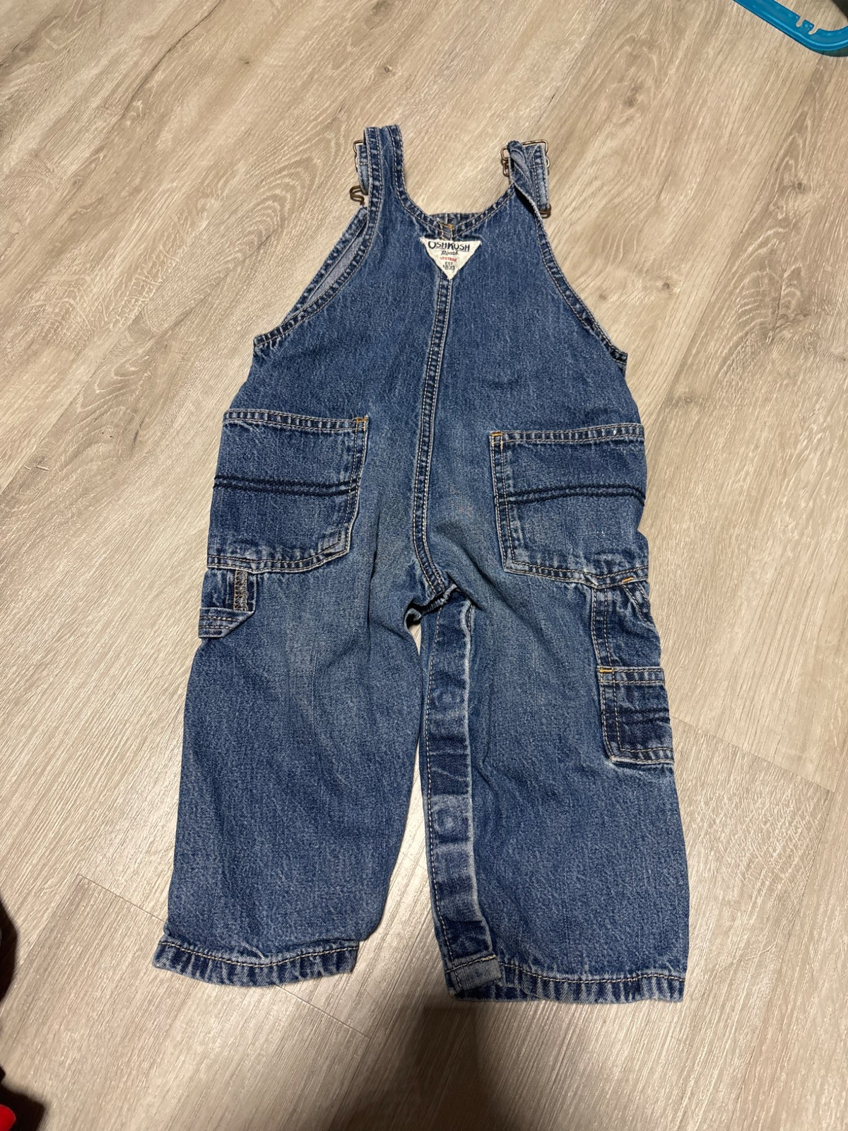 Oshkosh Denim Overalls 12M , Kids 12 Month (9-12M)