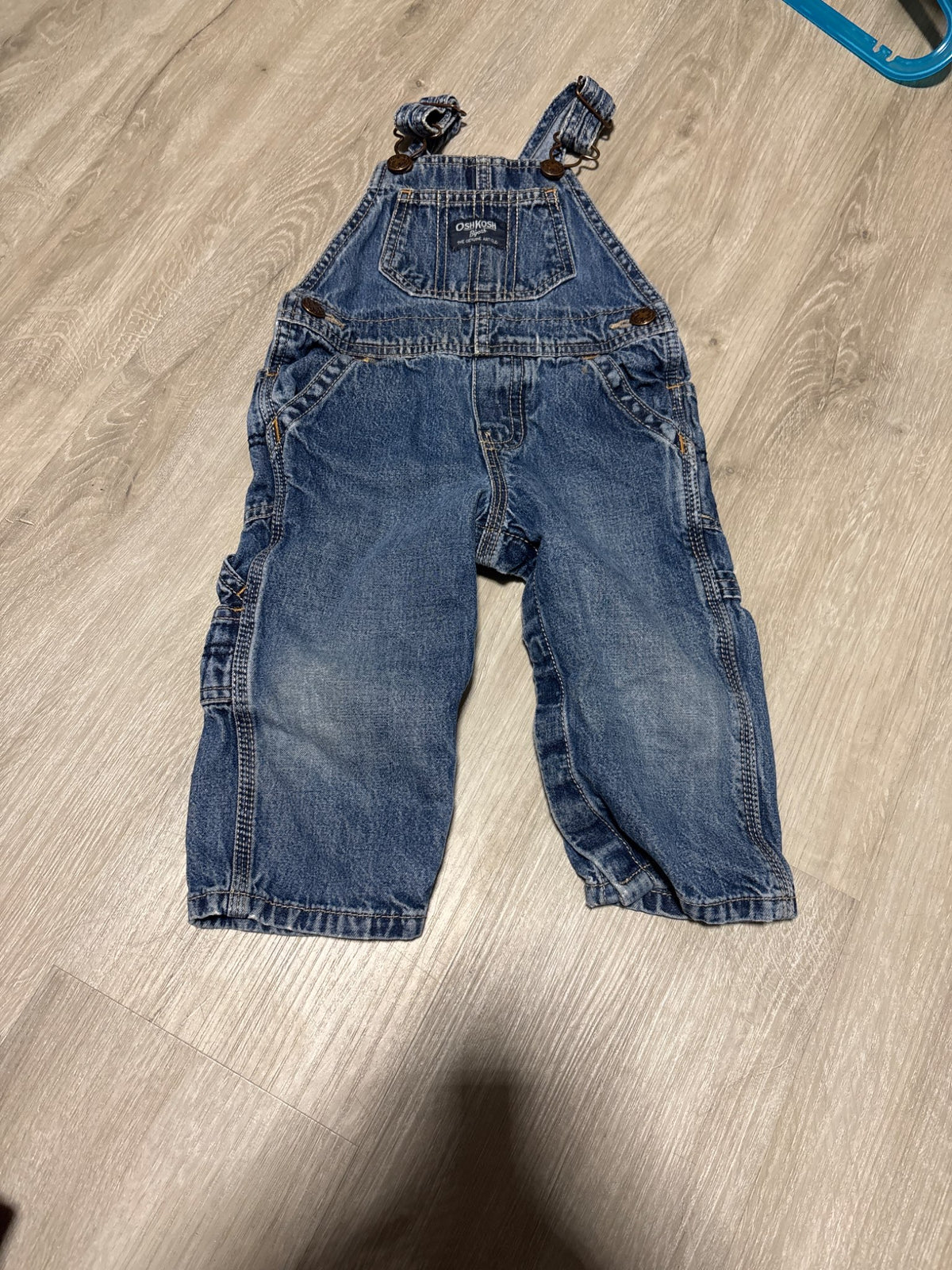 Oshkosh Denim Overalls 12M , Kids 12 Month (9-12M)