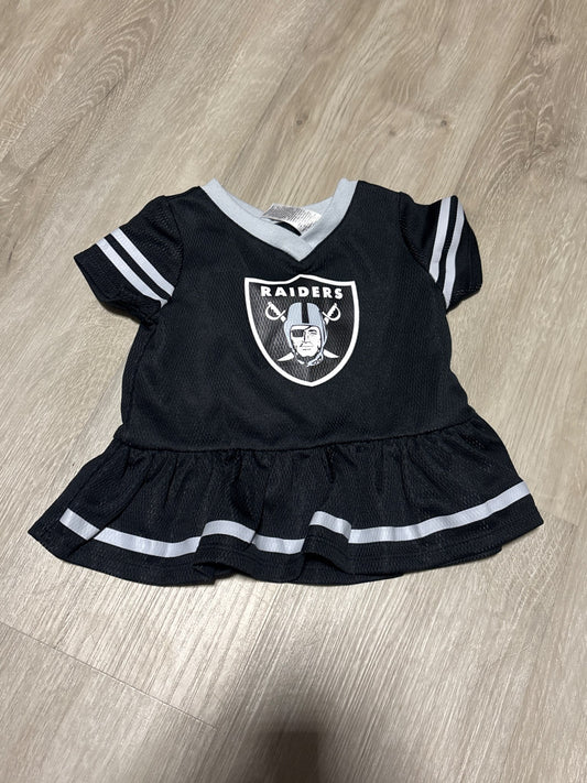 NFL Raiders Black Dress 3-6M , Kids 6 Month (3-6M)
