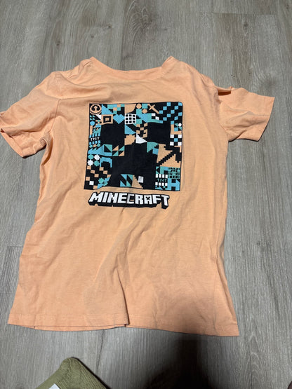 Minecraft Peach Short Sleeve Shirt 10-12, Kids 10