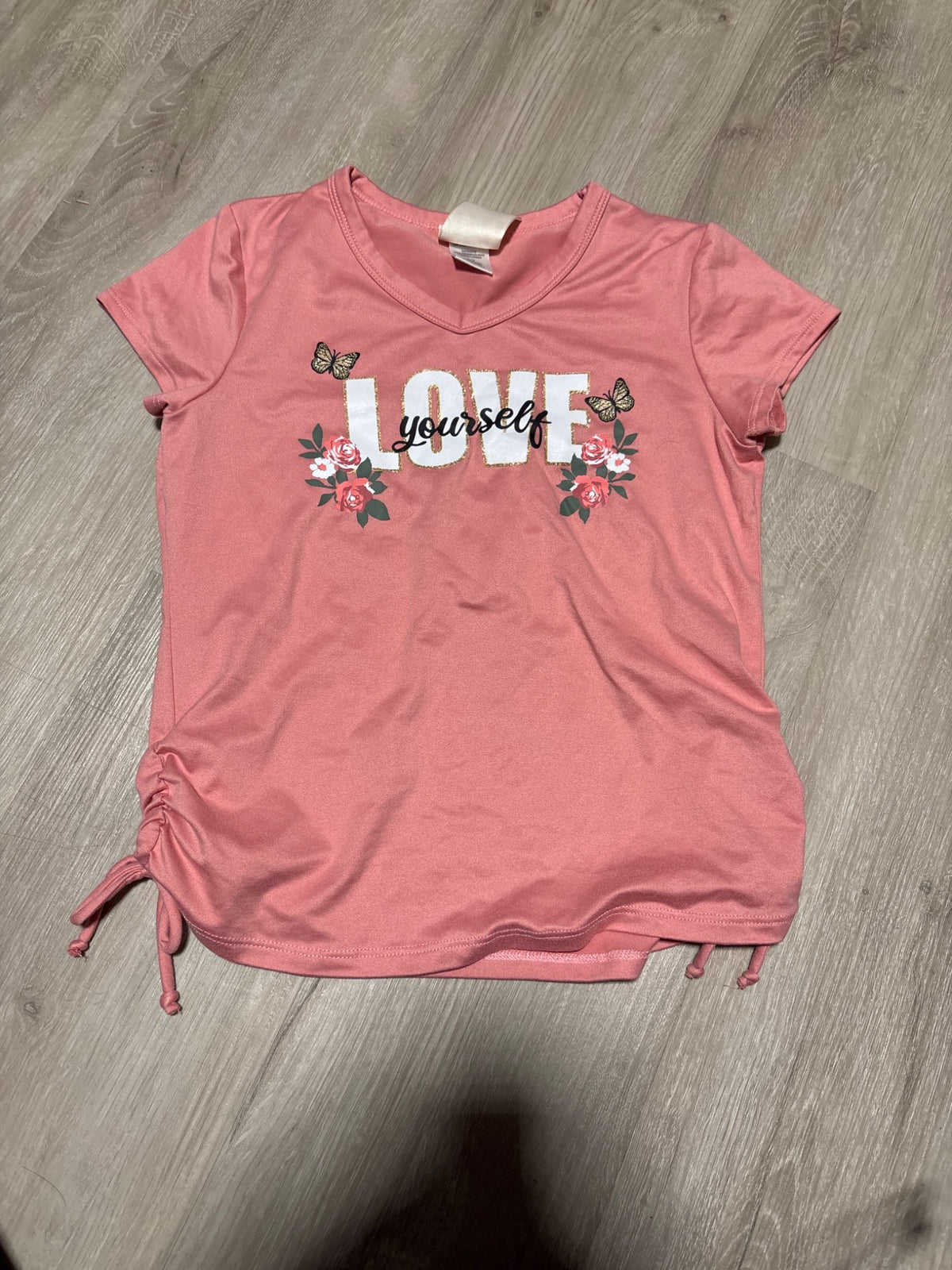 Jenna & Jessie “Love Yourself” Pink Shirt Size 12, Kids 12