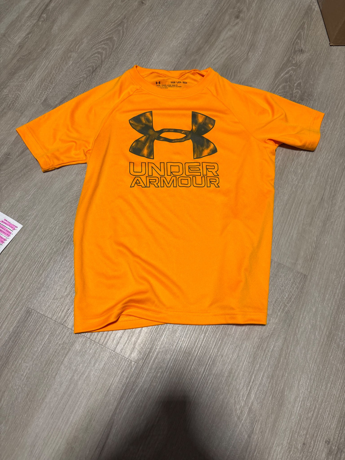 Under Armour Orange Shirt YXS, Kids 4/4T