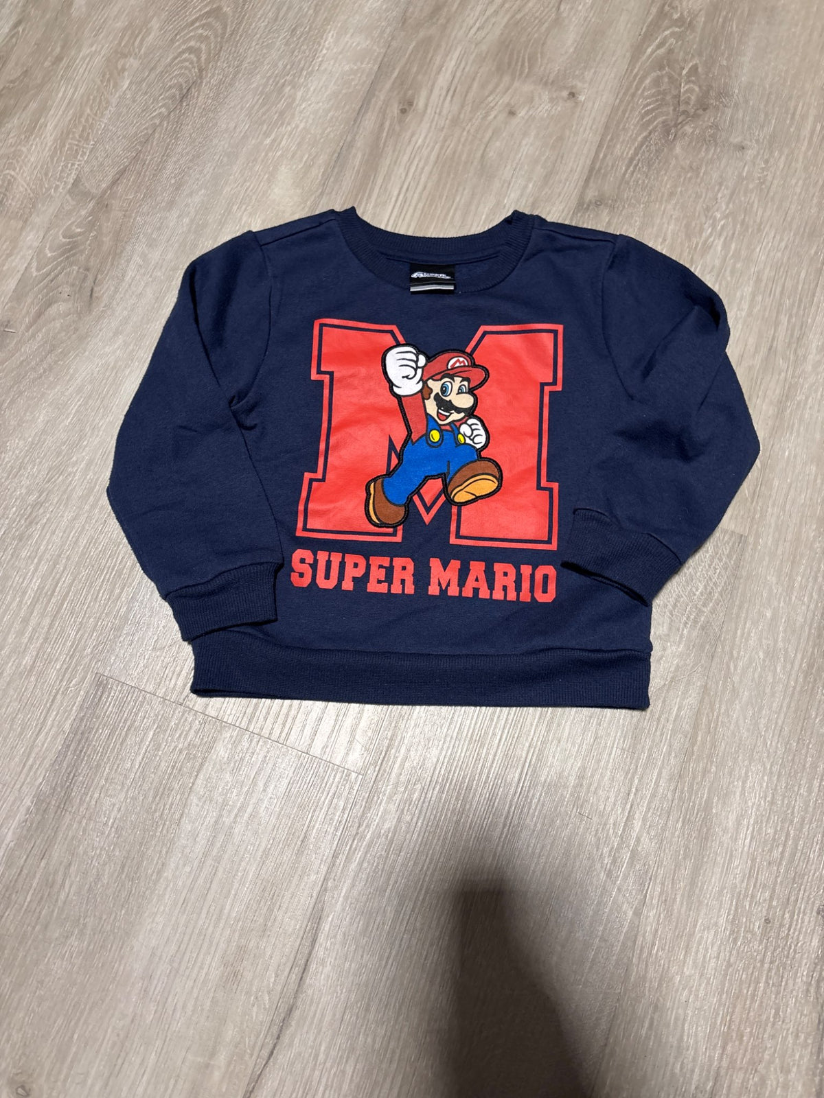 Super Mario Navy Blue Crewneck 3T, Kids 3T