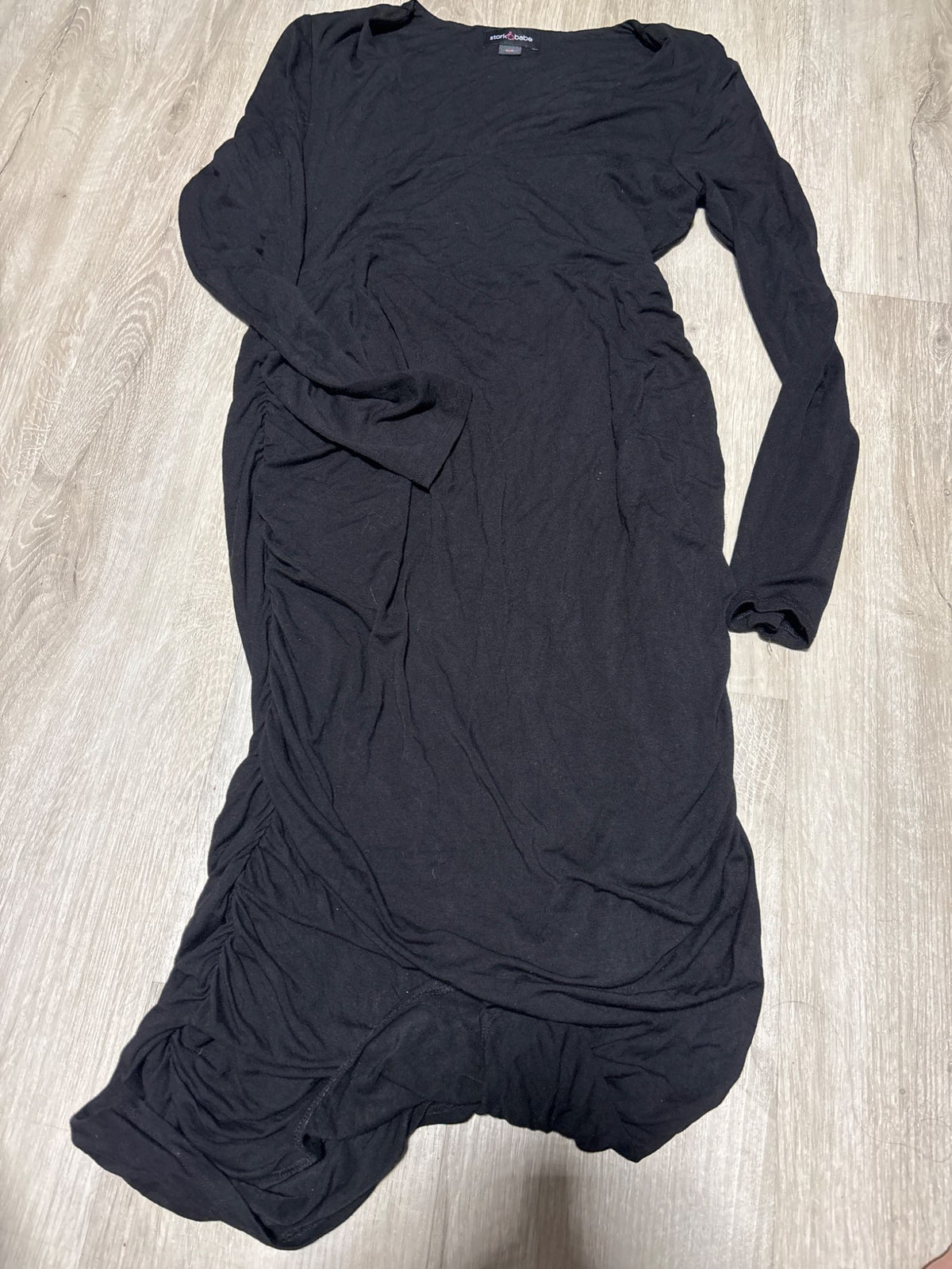 Stork & Babe Black Medium Maternity Dress, Maternity M (8-10)
