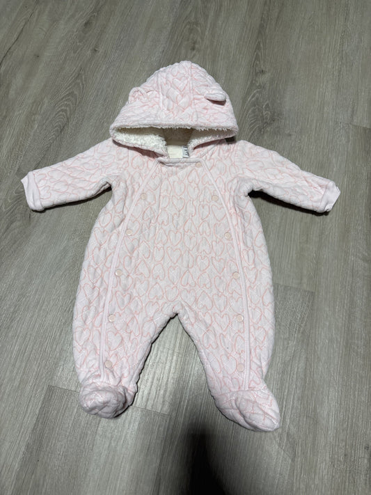 Nordstrom Light Pink Heart Bunting Suit 3M, Kids 3 Month (0-3M)