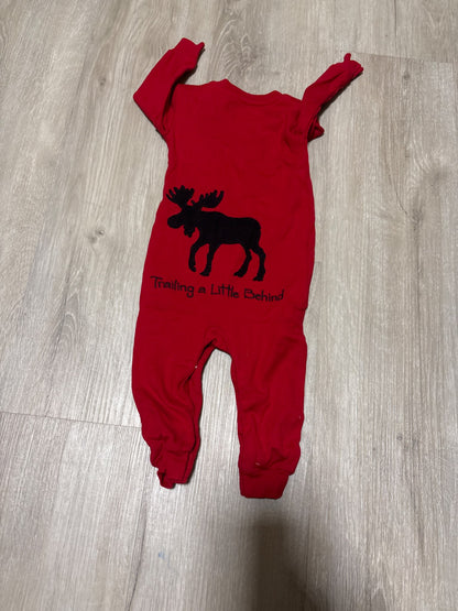Little Blue House Red Moose Romper 6-12M, Kids 12 Month (9-12M)