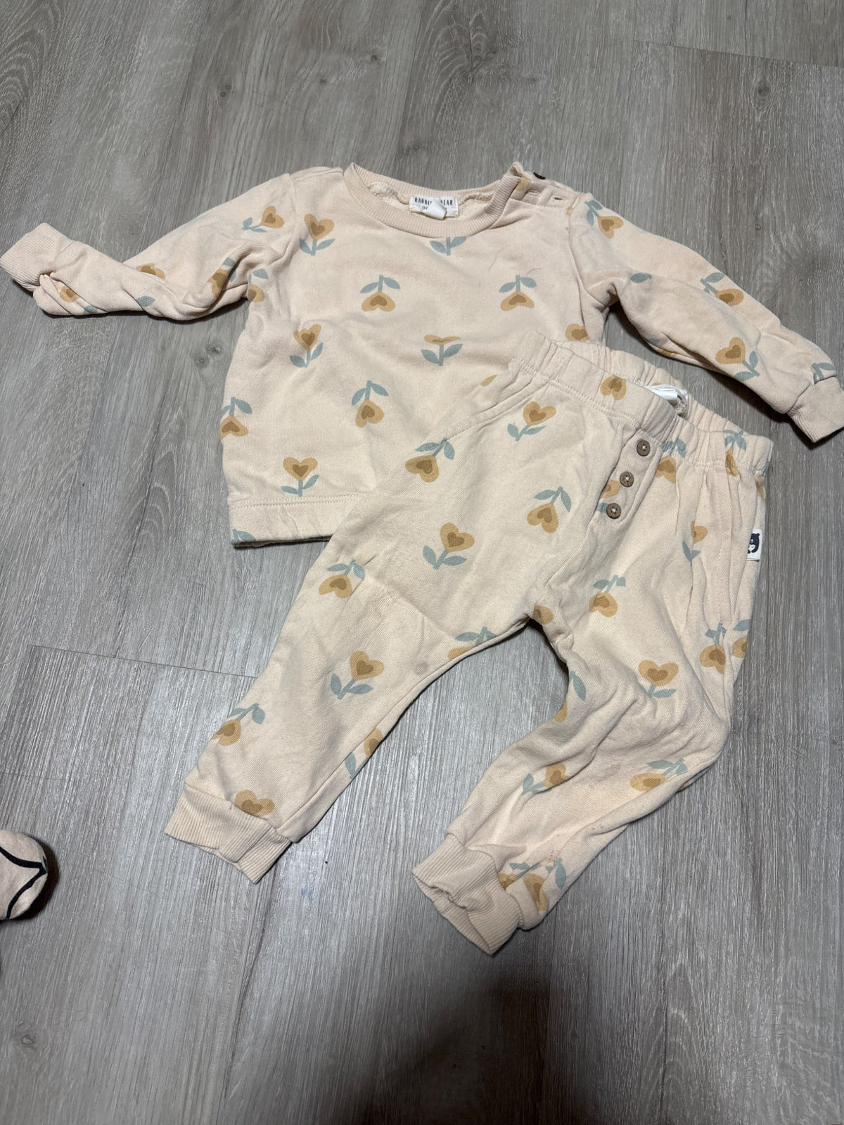 Rabbit + Bear Beige Floral Set 18M, Kids 18 Month (12-18M)