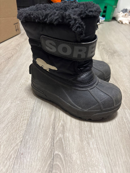 Sorel Black Fur Lined Boots Size 10, Shoes 10 (Toddler:2-4yr)