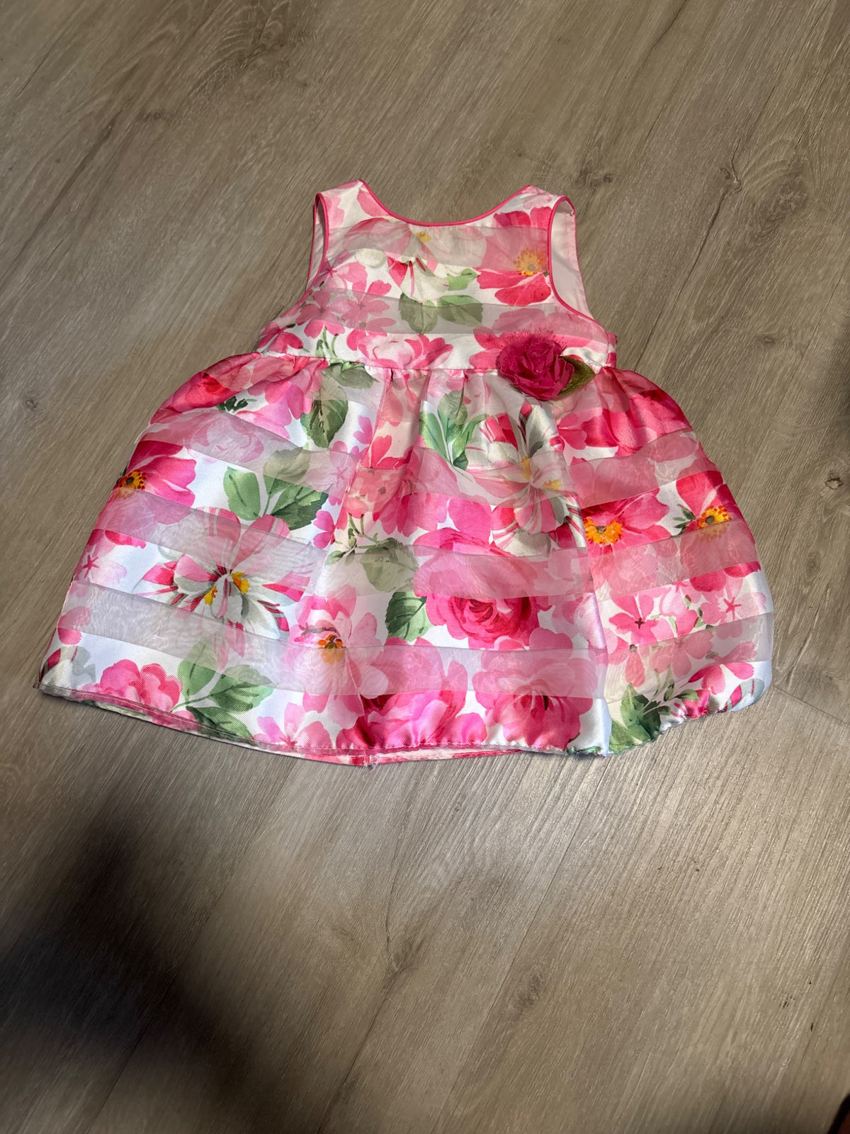 Mia & Mimi Pink Floral Dress 18M, Kids 18 Month (12-18M)