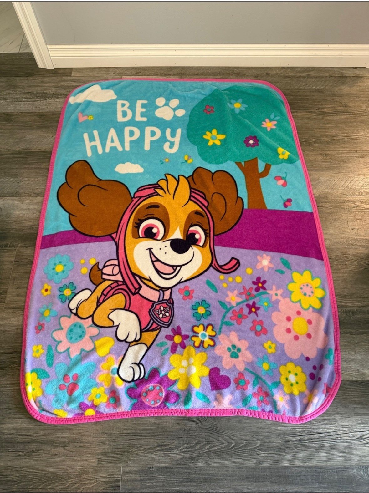 Paw Patrol Skye “Be Happy” Fleece Blanket