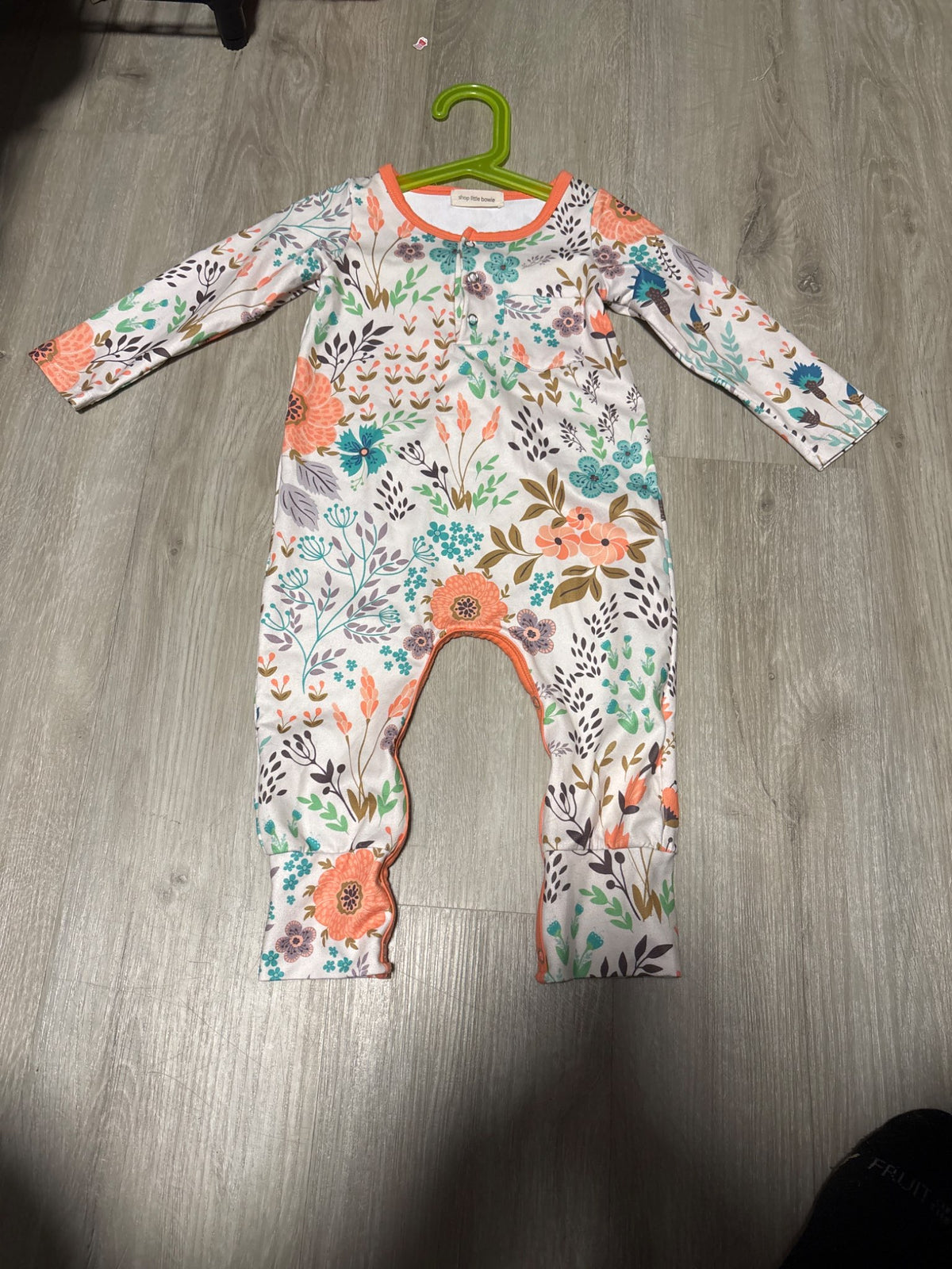 Shop Little Bowie Floral Romper 6-9M, Kids 9 Month (6-9M)