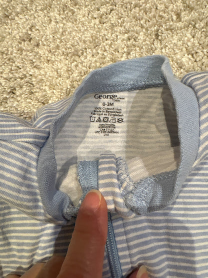 George 0-3 month zipper sleeper, Kids 3 Month (0-3M)