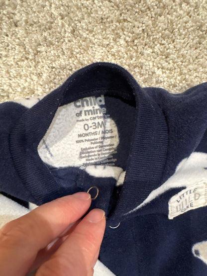 0-3 month Fleece sleeper bundle, Kids 3 Month (0-3M)
