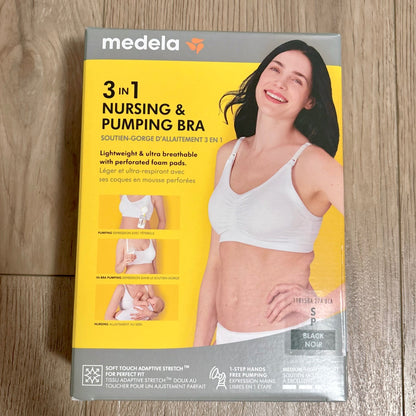 Brand new MEDELA black 3 in 1 nursing & pumping bra size S, MSRP $49.99 #2, Maternity S (4-6)