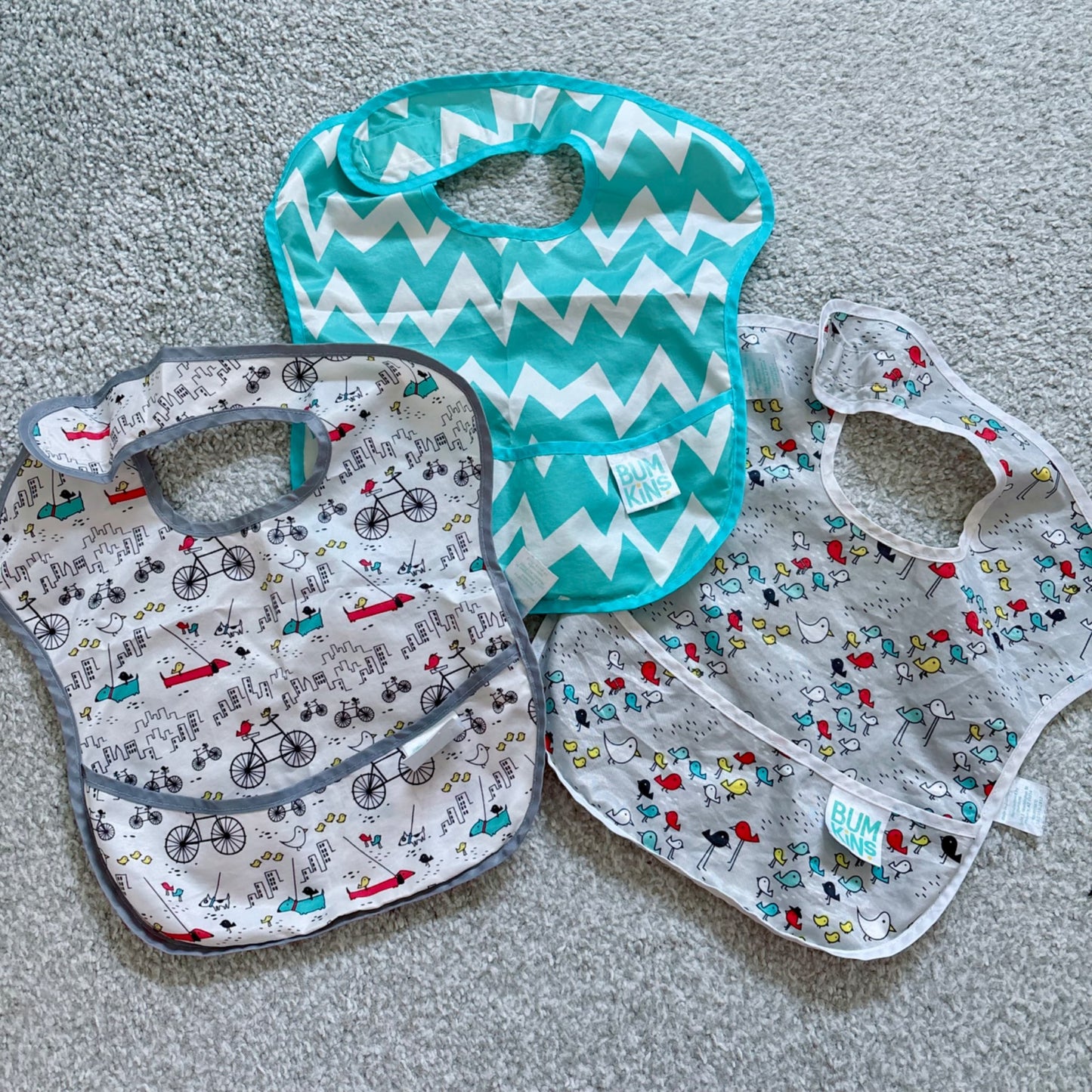 BUMKINS SuperBib waterproof washable baby bibs (3-pack), MSRP $23