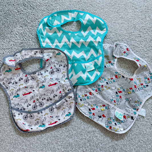 BUMKINS SuperBib waterproof washable baby bibs (3-pack), MSRP $23