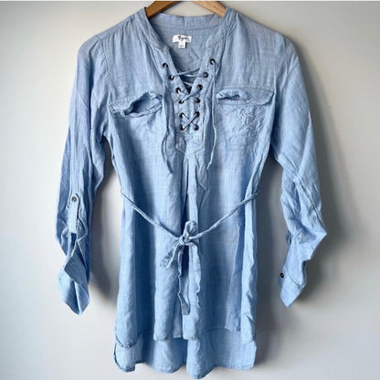 THYME MATERNITY denim long sleeve top, Maternity XS (0-2)