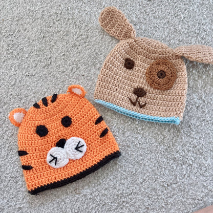 NWOT baby crochet animal hats bundle