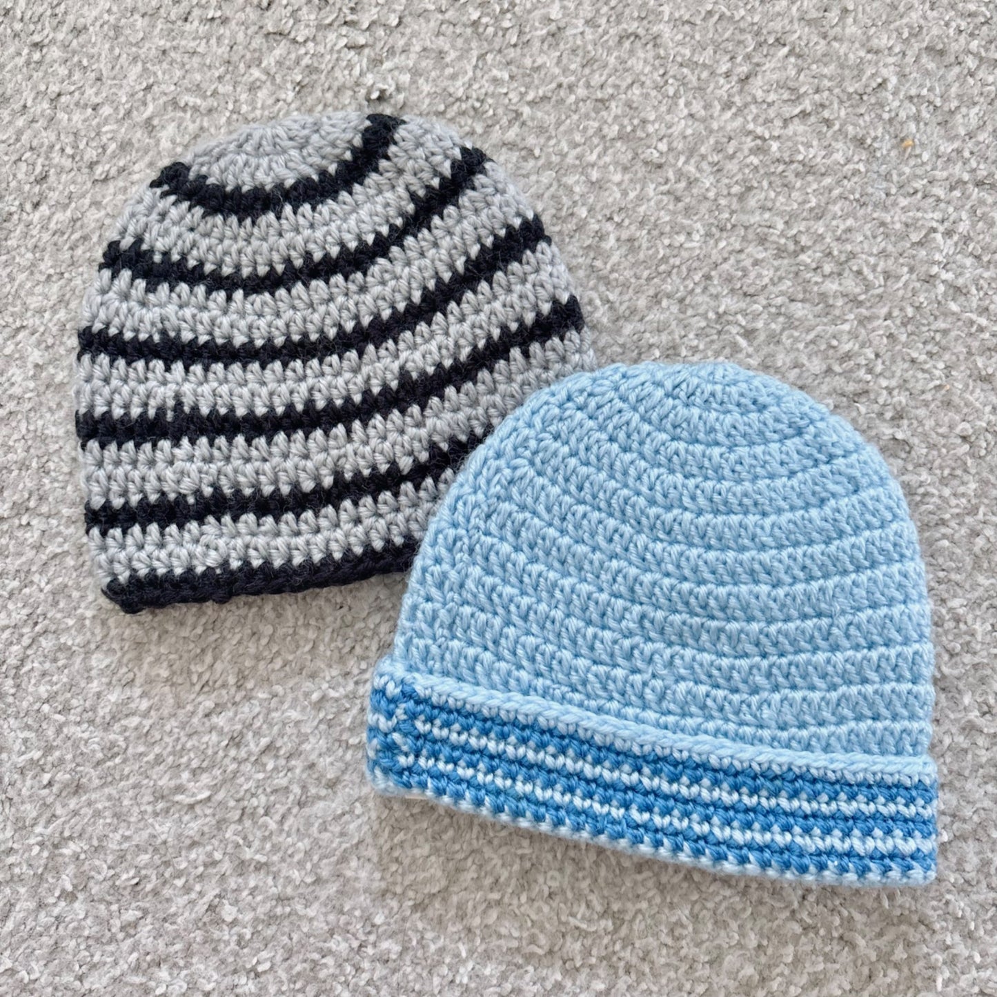 NWOT baby crochet hats bundle