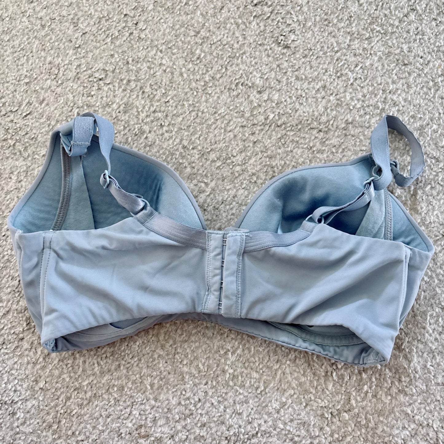 MOTHERHOOD maternity light blue nursing bra, 34DD, Maternity M (8-10)