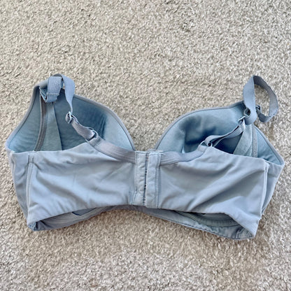 MOTHERHOOD maternity light blue nursing bra, 34DD, Maternity M (8-10)