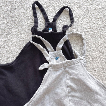 Old Navy maternity knotted strap fleece overalls bundle, Maternity S (4-6)
